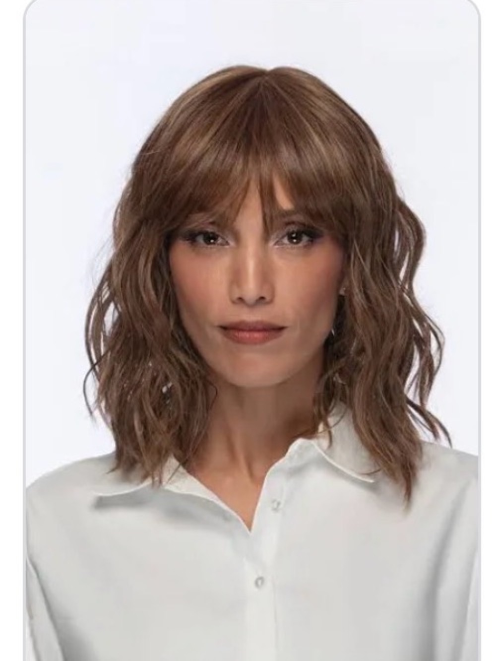 NWT wig - Wavy Shoulder-Length Synthetic Wig with Fringe